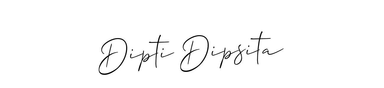 Design your own signature with our free online signature maker. With this signature software, you can create a handwritten (Allison_Script) signature for name Dipti Dipsita. Dipti Dipsita signature style 2 images and pictures png