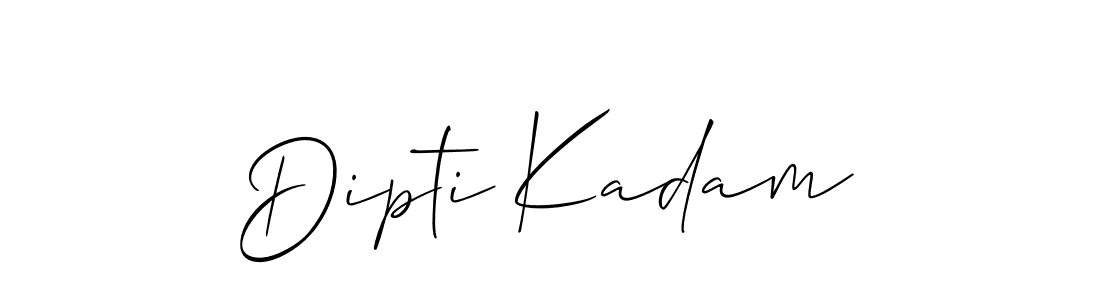 Also we have Dipti Kadam name is the best signature style. Create professional handwritten signature collection using Allison_Script autograph style. Dipti Kadam signature style 2 images and pictures png