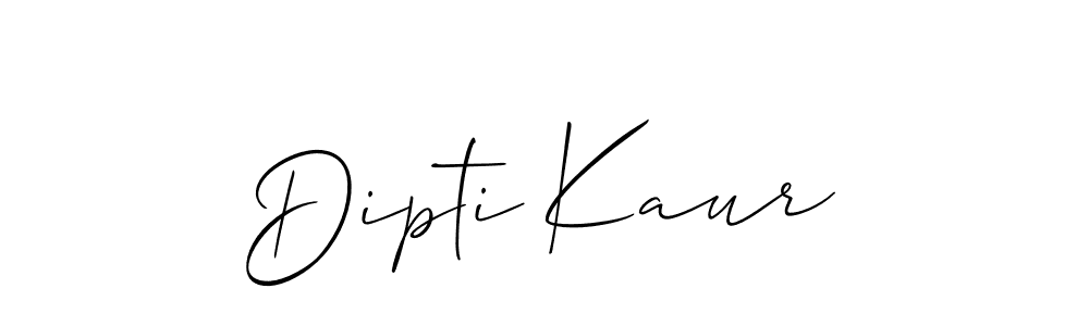 How to make Dipti Kaur name signature. Use Allison_Script style for creating short signs online. This is the latest handwritten sign. Dipti Kaur signature style 2 images and pictures png