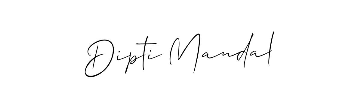 Design your own signature with our free online signature maker. With this signature software, you can create a handwritten (Allison_Script) signature for name Dipti Mandal. Dipti Mandal signature style 2 images and pictures png