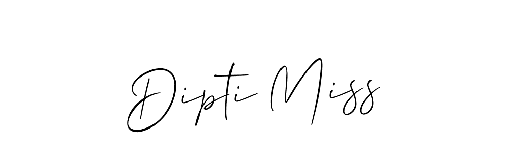 Use a signature maker to create a handwritten signature online. With this signature software, you can design (Allison_Script) your own signature for name Dipti Miss. Dipti Miss signature style 2 images and pictures png