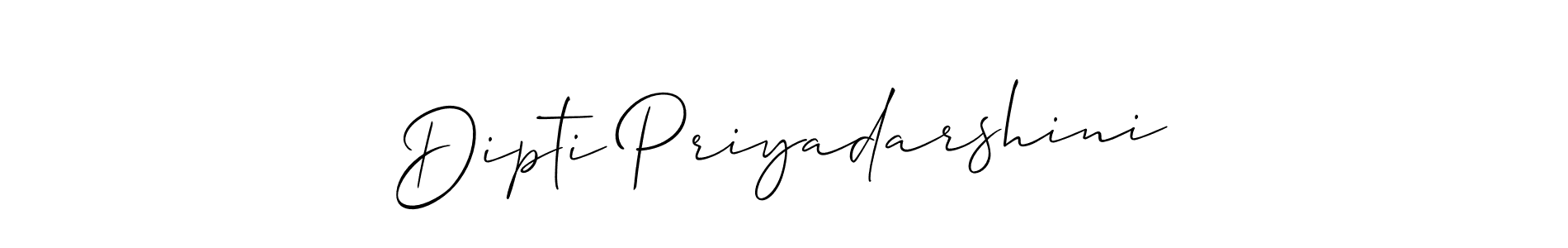 Create a beautiful signature design for name Dipti Priyadarshini. With this signature (Allison_Script) fonts, you can make a handwritten signature for free. Dipti Priyadarshini signature style 2 images and pictures png