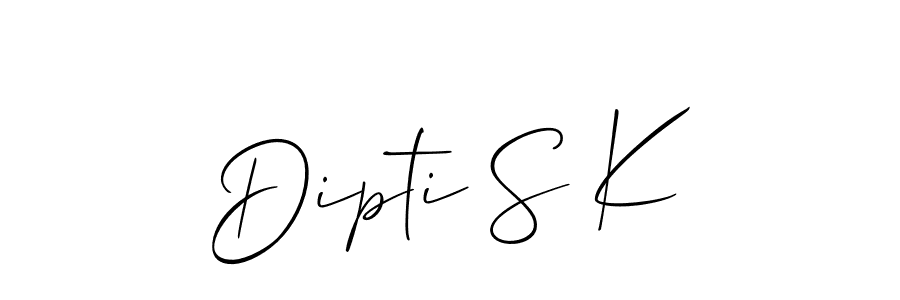 You should practise on your own different ways (Allison_Script) to write your name (Dipti S K) in signature. don't let someone else do it for you. Dipti S K signature style 2 images and pictures png