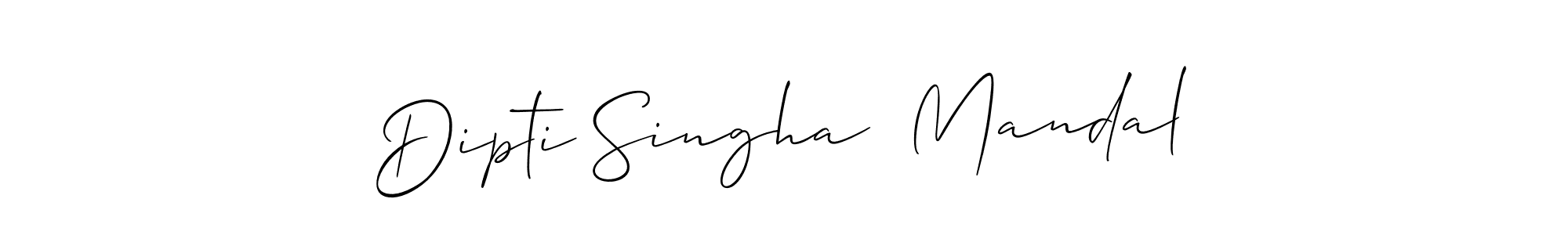 Create a beautiful signature design for name Dipti Singha  Mandal. With this signature (Allison_Script) fonts, you can make a handwritten signature for free. Dipti Singha  Mandal signature style 2 images and pictures png