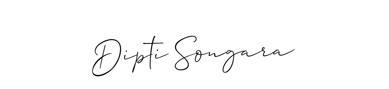 Allison_Script is a professional signature style that is perfect for those who want to add a touch of class to their signature. It is also a great choice for those who want to make their signature more unique. Get Dipti Songara name to fancy signature for free. Dipti Songara signature style 2 images and pictures png