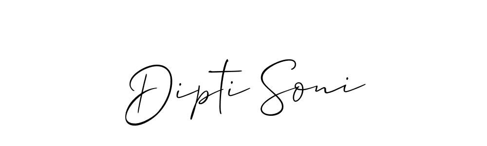 Design your own signature with our free online signature maker. With this signature software, you can create a handwritten (Allison_Script) signature for name Dipti Soni. Dipti Soni signature style 2 images and pictures png