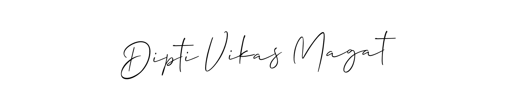 Dipti Vikas Magat stylish signature style. Best Handwritten Sign (Allison_Script) for my name. Handwritten Signature Collection Ideas for my name Dipti Vikas Magat. Dipti Vikas Magat signature style 2 images and pictures png