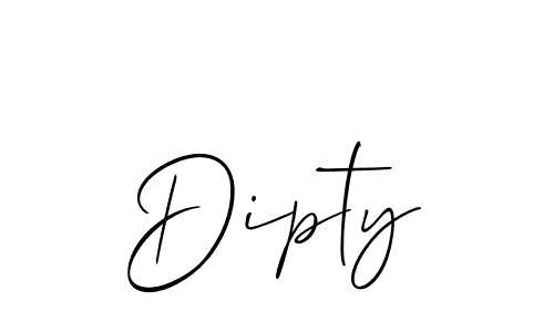 How to make Dipty name signature. Use Allison_Script style for creating short signs online. This is the latest handwritten sign. Dipty signature style 2 images and pictures png