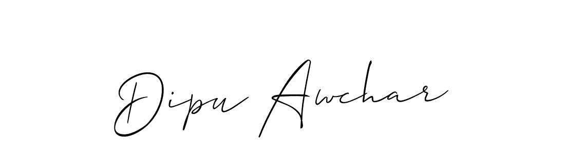 How to Draw Dipu Awchar signature style? Allison_Script is a latest design signature styles for name Dipu Awchar. Dipu Awchar signature style 2 images and pictures png