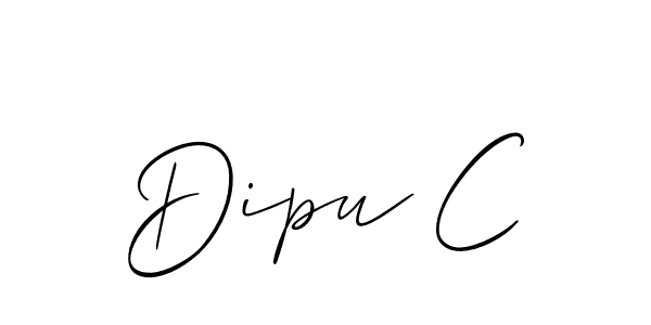Design your own signature with our free online signature maker. With this signature software, you can create a handwritten (Allison_Script) signature for name Dipu C. Dipu C signature style 2 images and pictures png
