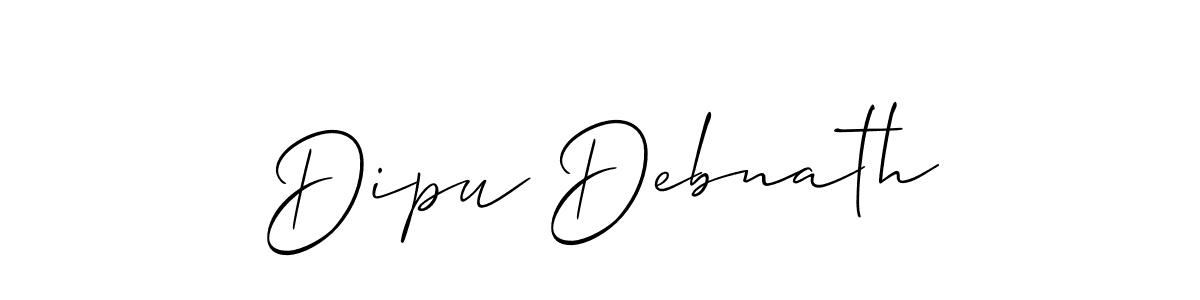 Allison_Script is a professional signature style that is perfect for those who want to add a touch of class to their signature. It is also a great choice for those who want to make their signature more unique. Get Dipu Debnath name to fancy signature for free. Dipu Debnath signature style 2 images and pictures png