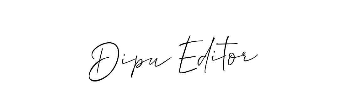 if you are searching for the best signature style for your name Dipu Editor. so please give up your signature search. here we have designed multiple signature styles  using Allison_Script. Dipu Editor signature style 2 images and pictures png