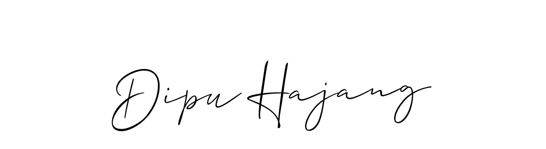 Use a signature maker to create a handwritten signature online. With this signature software, you can design (Allison_Script) your own signature for name Dipu Hajang. Dipu Hajang signature style 2 images and pictures png
