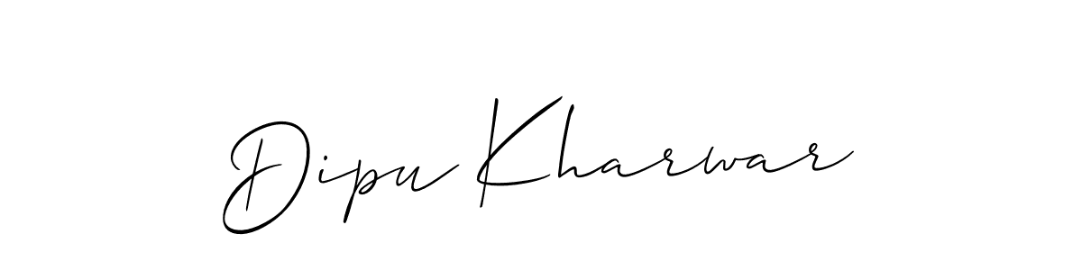 Also You can easily find your signature by using the search form. We will create Dipu Kharwar name handwritten signature images for you free of cost using Allison_Script sign style. Dipu Kharwar signature style 2 images and pictures png