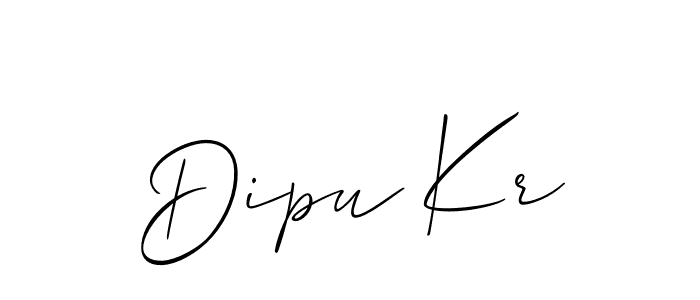Also You can easily find your signature by using the search form. We will create Dipu Kr name handwritten signature images for you free of cost using Allison_Script sign style. Dipu Kr signature style 2 images and pictures png