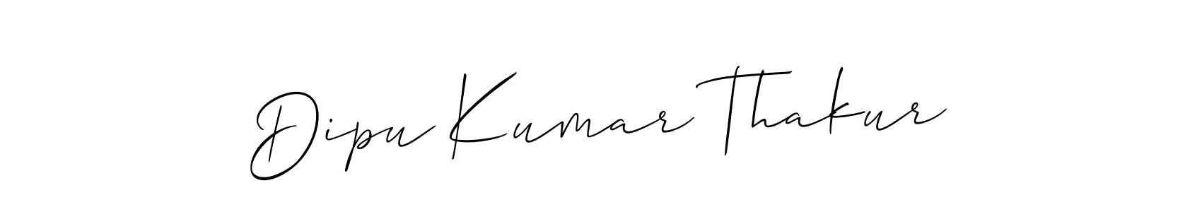 You should practise on your own different ways (Allison_Script) to write your name (Dipu Kumar Thakur) in signature. don't let someone else do it for you. Dipu Kumar Thakur signature style 2 images and pictures png