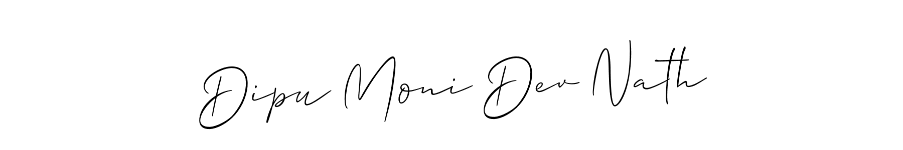 How to make Dipu Moni Dev Nath name signature. Use Allison_Script style for creating short signs online. This is the latest handwritten sign. Dipu Moni Dev Nath signature style 2 images and pictures png