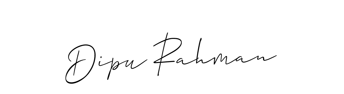 The best way (Allison_Script) to make a short signature is to pick only two or three words in your name. The name Dipu Rahman include a total of six letters. For converting this name. Dipu Rahman signature style 2 images and pictures png