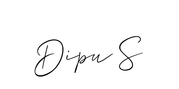 Dipu S stylish signature style. Best Handwritten Sign (Allison_Script) for my name. Handwritten Signature Collection Ideas for my name Dipu S. Dipu S signature style 2 images and pictures png