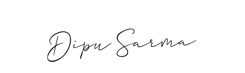 You should practise on your own different ways (Allison_Script) to write your name (Dipu Sarma) in signature. don't let someone else do it for you. Dipu Sarma signature style 2 images and pictures png