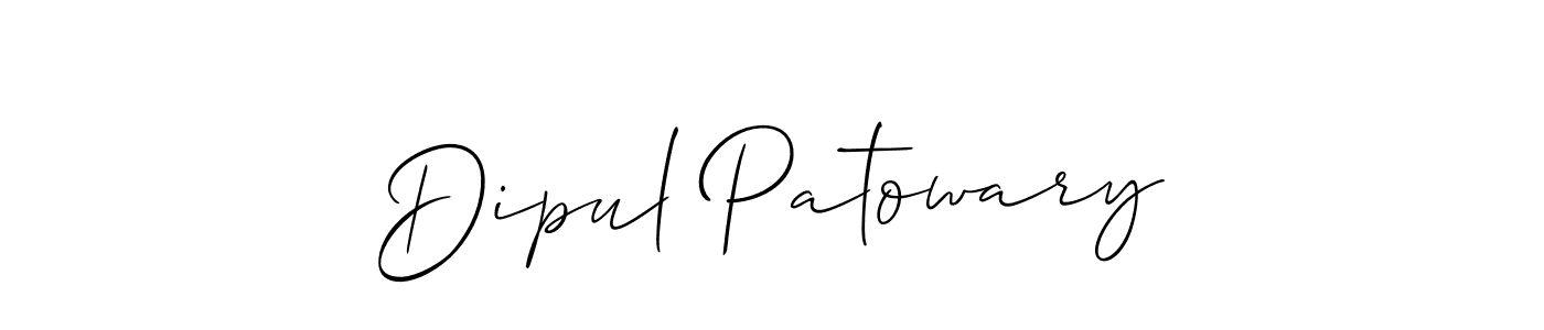 How to Draw Dipul Patowary signature style? Allison_Script is a latest design signature styles for name Dipul Patowary. Dipul Patowary signature style 2 images and pictures png
