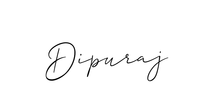 Use a signature maker to create a handwritten signature online. With this signature software, you can design (Allison_Script) your own signature for name Dipuraj. Dipuraj signature style 2 images and pictures png