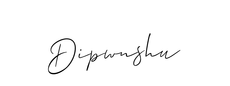 Make a beautiful signature design for name Dipwnshu. With this signature (Allison_Script) style, you can create a handwritten signature for free. Dipwnshu signature style 2 images and pictures png