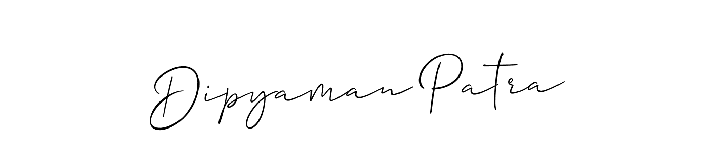 Design your own signature with our free online signature maker. With this signature software, you can create a handwritten (Allison_Script) signature for name Dipyaman Patra. Dipyaman Patra signature style 2 images and pictures png