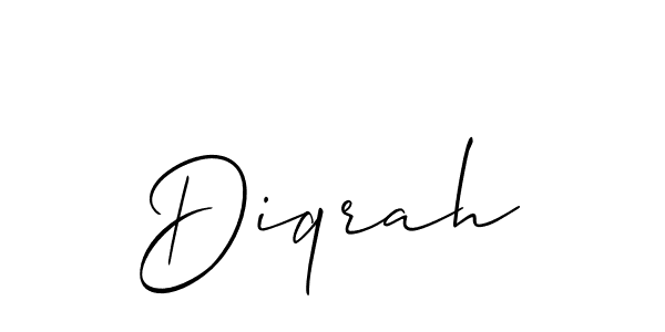 Also You can easily find your signature by using the search form. We will create Diqrah name handwritten signature images for you free of cost using Allison_Script sign style. Diqrah signature style 2 images and pictures png