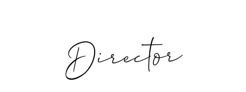 Make a beautiful signature design for name Director. With this signature (Allison_Script) style, you can create a handwritten signature for free. Director signature style 2 images and pictures png