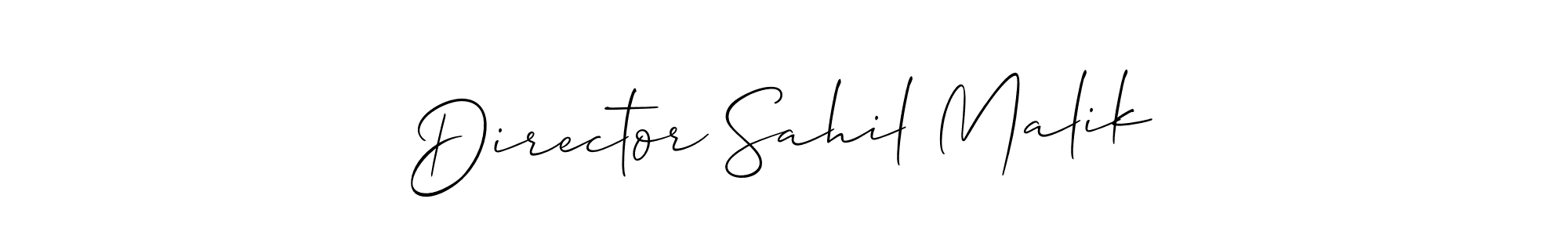 You should practise on your own different ways (Allison_Script) to write your name (Director Sahil Malik) in signature. don't let someone else do it for you. Director Sahil Malik signature style 2 images and pictures png