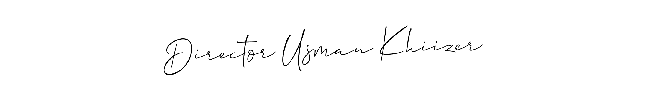 Use a signature maker to create a handwritten signature online. With this signature software, you can design (Allison_Script) your own signature for name Director Usman Khiizer. Director Usman Khiizer signature style 2 images and pictures png