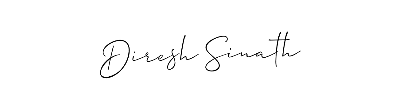 Also You can easily find your signature by using the search form. We will create Diresh Sinath name handwritten signature images for you free of cost using Allison_Script sign style. Diresh Sinath signature style 2 images and pictures png