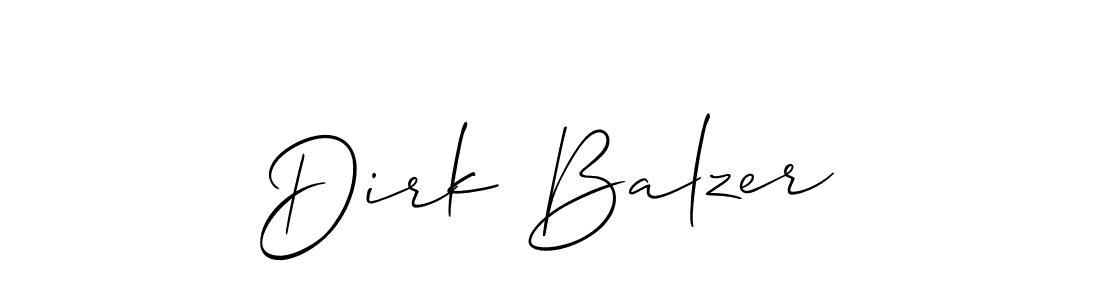 Create a beautiful signature design for name Dirk Balzer. With this signature (Allison_Script) fonts, you can make a handwritten signature for free. Dirk Balzer signature style 2 images and pictures png