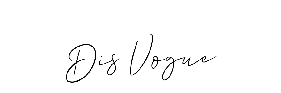How to make Dis Vogue name signature. Use Allison_Script style for creating short signs online. This is the latest handwritten sign. Dis Vogue signature style 2 images and pictures png