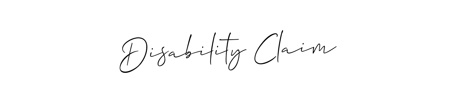 You should practise on your own different ways (Allison_Script) to write your name (Disability Claim) in signature. don't let someone else do it for you. Disability Claim signature style 2 images and pictures png