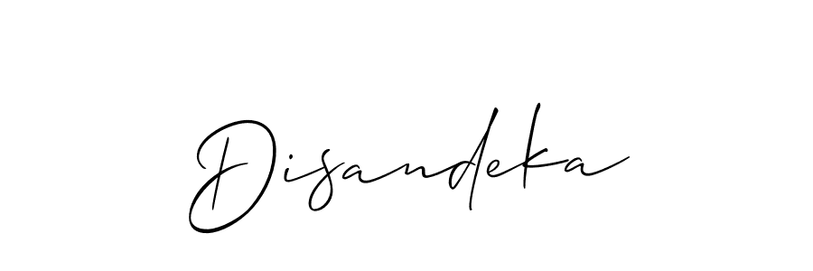 Design your own signature with our free online signature maker. With this signature software, you can create a handwritten (Allison_Script) signature for name Disandeka. Disandeka signature style 2 images and pictures png