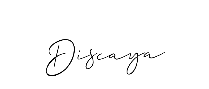 Discaya stylish signature style. Best Handwritten Sign (Allison_Script) for my name. Handwritten Signature Collection Ideas for my name Discaya. Discaya signature style 2 images and pictures png