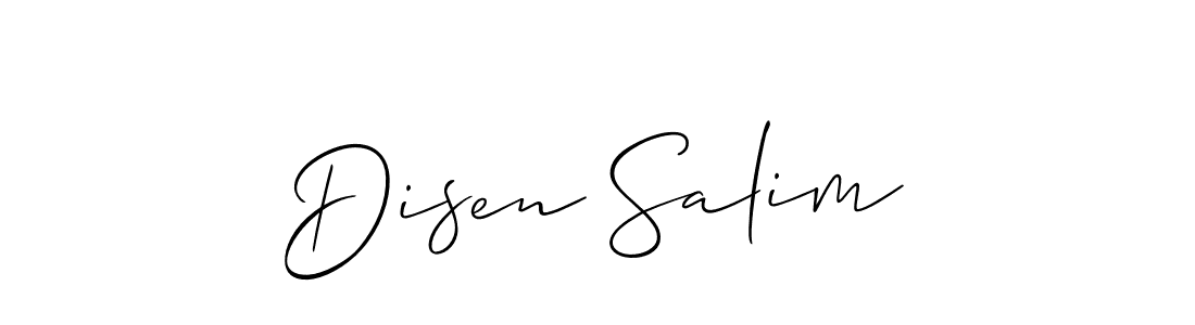 Check out images of Autograph of Disen Salim name. Actor Disen Salim Signature Style. Allison_Script is a professional sign style online. Disen Salim signature style 2 images and pictures png
