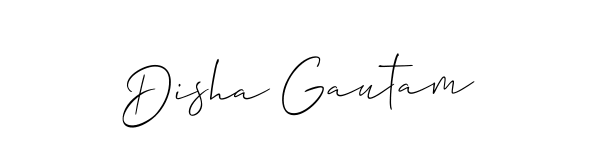 How to make Disha Gautam name signature. Use Allison_Script style for creating short signs online. This is the latest handwritten sign. Disha Gautam signature style 2 images and pictures png