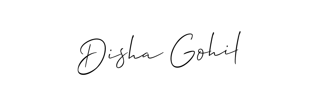 Also You can easily find your signature by using the search form. We will create Disha Gohil name handwritten signature images for you free of cost using Allison_Script sign style. Disha Gohil signature style 2 images and pictures png