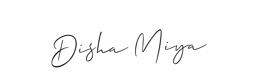 Use a signature maker to create a handwritten signature online. With this signature software, you can design (Allison_Script) your own signature for name Disha Miya. Disha Miya signature style 2 images and pictures png