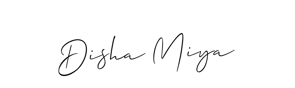 Allison_Script is a professional signature style that is perfect for those who want to add a touch of class to their signature. It is also a great choice for those who want to make their signature more unique. Get Disha Miya name to fancy signature for free. Disha Miya signature style 2 images and pictures png