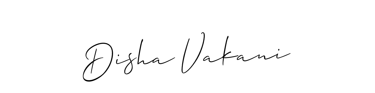 Use a signature maker to create a handwritten signature online. With this signature software, you can design (Allison_Script) your own signature for name Disha Vakani. Disha Vakani signature style 2 images and pictures png