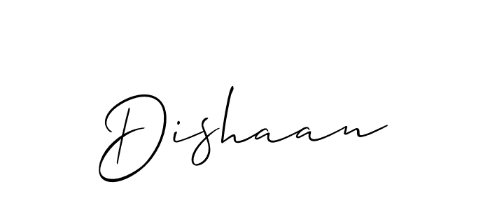 How to make Dishaan signature? Allison_Script is a professional autograph style. Create handwritten signature for Dishaan name. Dishaan signature style 2 images and pictures png