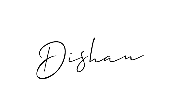 Create a beautiful signature design for name Dishan. With this signature (Allison_Script) fonts, you can make a handwritten signature for free. Dishan signature style 2 images and pictures png