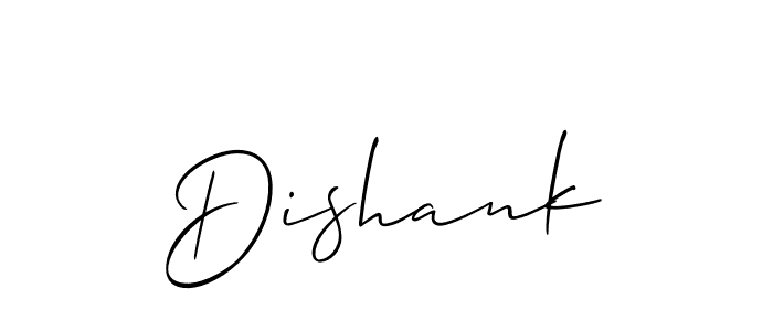 Also we have Dishank name is the best signature style. Create professional handwritten signature collection using Allison_Script autograph style. Dishank signature style 2 images and pictures png