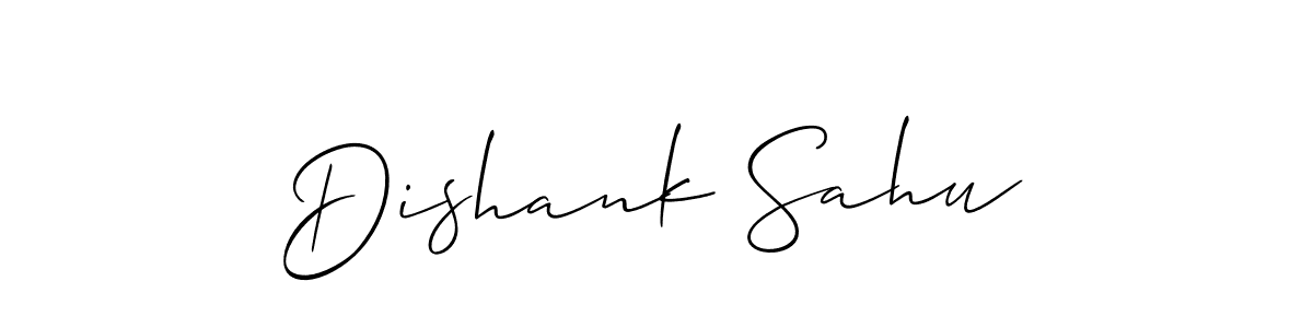 Make a short Dishank Sahu signature style. Manage your documents anywhere anytime using Allison_Script. Create and add eSignatures, submit forms, share and send files easily. Dishank Sahu signature style 2 images and pictures png