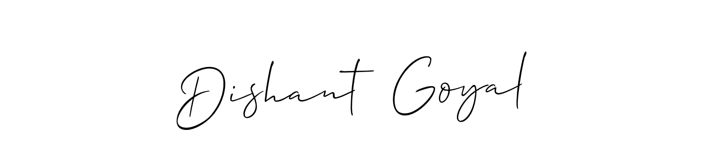 Similarly Allison_Script is the best handwritten signature design. Signature creator online .You can use it as an online autograph creator for name Dishant  Goyal. Dishant  Goyal signature style 2 images and pictures png