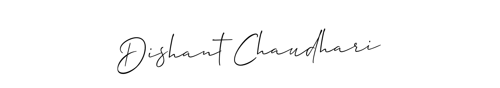 Make a short Dishant Chaudhari signature style. Manage your documents anywhere anytime using Allison_Script. Create and add eSignatures, submit forms, share and send files easily. Dishant Chaudhari signature style 2 images and pictures png